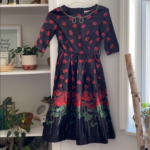 Dresses & Skirts - Lindy Bop Long black rose dress